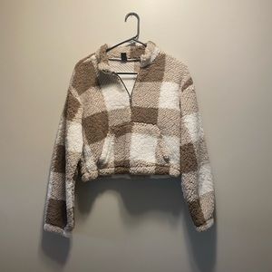 Sherpa cropped sweater. Never worn.